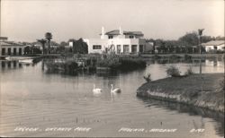 Lagoon, Encanto Park Postcard