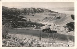 Palms to Pines Highway, California Desert View Postcard