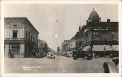 Pomona CA Street Scene with Dentists Building Postcard