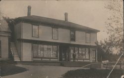 Storefront with Two Men, Sullivan, ME Postcard