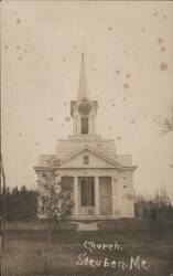 Church, Steuben, ME Postcard