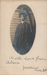 Woman in Graduation Cap and Gown, Josephine Mac Call Postcard