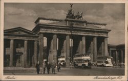 Brandenburger Tor, Berlin with Trams Postcard