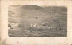Rural Valley Landscape with Farm Buildings Postcard