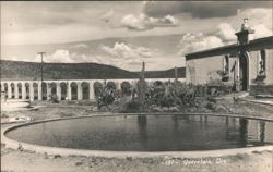 Querétaro Aqueduct, Chapel, Pond & Cacti Postcard