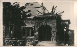Court House, Santa Barbara Quake Damage, 1925 Postcard