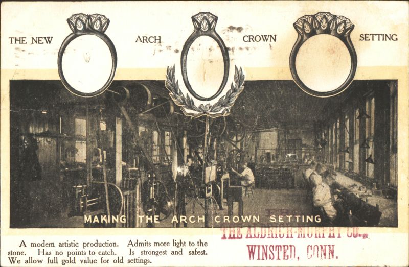 Making Arch Crown Setting, Aldrich-Murphy Co. Winsted Connecticut