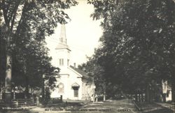 Methodist Church and Main Street Postcard