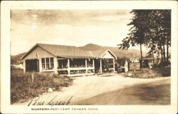 Pine Crest Riverside Rest Camp Drive In Ice Cream Canaan CT Postcard