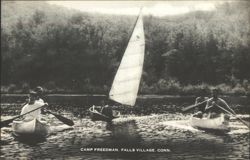 Camp Freedman, Sailing & Canoeing on Water Postcard