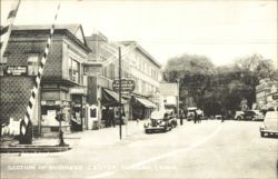 Business Center, Railroad Crossing, Canaan, CT Postcard