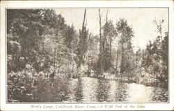 Mott's Camp, Colebrook River, CT - Wild End of Lake Postcard