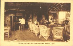 Recreation Porch, Huckleberry Camp, Norfolk, CT Postcard