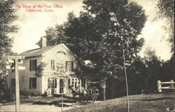 The Stage at the Post Office, Colebrook, Conn. Postcard