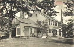 "Uplands" House with Flag Pole Postcard