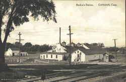 Borden's Station, Industrial Buildings, Railroad Tracks Postcard