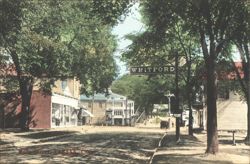 Main Street with Whitford Sign Postcard