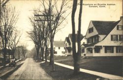 Granite Avenue with The Keystone, Canaan, CT Postcard
