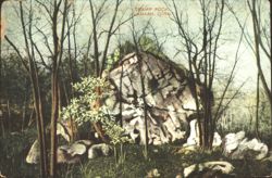 Tramp Rock in Woods Postcard