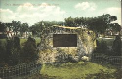 Coe's Memorial Boulder, Torrington, CT Postcard