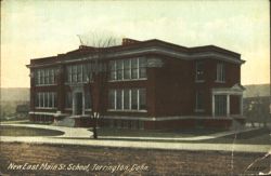 New East Main St. School Postcard