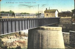 Railroad Bridge near Station Postcard