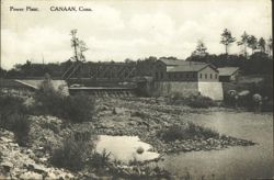 Power Plant with Bridge and Dam, Canaan, CT Postcard