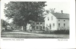 Colebrook River Main Street, Looking North Postcard