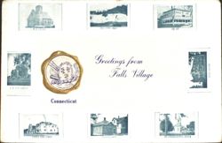 Greetings from Falls Village Multi-View Postcard