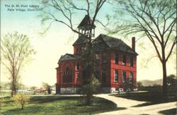 The D. M. Hunt Library, Falls Village, Conn. Postcard