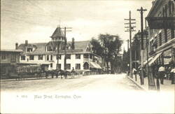 Main Street, Farnam House, Torrington Postcard