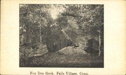 Fox Den Rock, Falls Village, Conn. Postcard