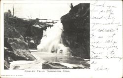 Cowles' Falls, Torrington, CT - Winter Scene Postcard