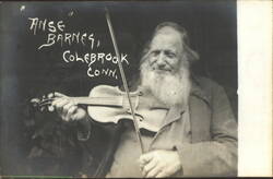 Anse Barnes, Fiddler, Colebrook, CT Postcard