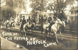 Natives of Norfolk, CT on Horseback Postcard