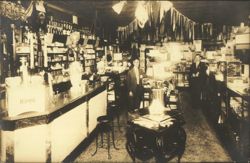George T. Johnson Drug Co. Interior, Norfolk, CT Postcard