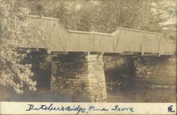 Dutcher's Bridge, Pine Grove, Canaan, CT Postcard