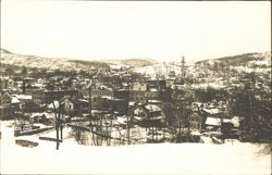 Winsted, CT Winter Town View, Early 1900s Postcard