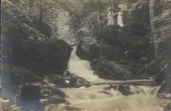 Beulah Falls with Women & Parasols Postcard