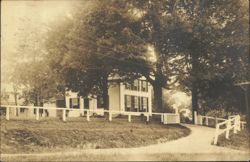 Large White House, Picket Fence, Colebrook, CT 1906 Postcard
