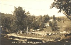 Rural Landscape View at Colebrook, CT with Road and Houses Postcard