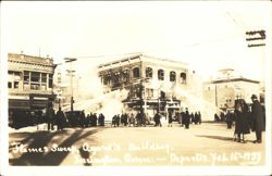 Flames Sweep Agard's Building, Torrington, CT 1933 Postcard
