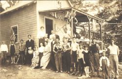 Winsted Folks at Gaylord Pond with YMCA Insignias Postcard