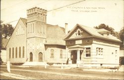 M.E. Church & Savings Bank, Falls Village, CT Postcard
