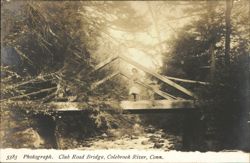Girl on Club Road Bridge, Colebrook River Postcard