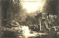 Sodom Brook, Colebrook River, CT Waterfall & Mill Postcard