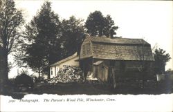 The Parson's Wood Pile, Winchester, CT Postcard