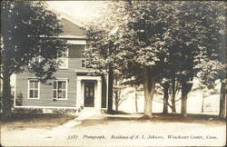 Residence of A. L. Johnson, Winchester Center Postcard