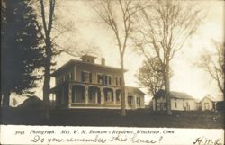 Mrs. W. M. Bronson's Residence, Winchester, CT Postcard