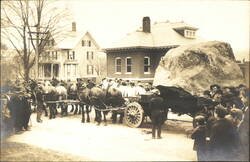 Torrington, CT Coe Park Boulder in Transit Postcard